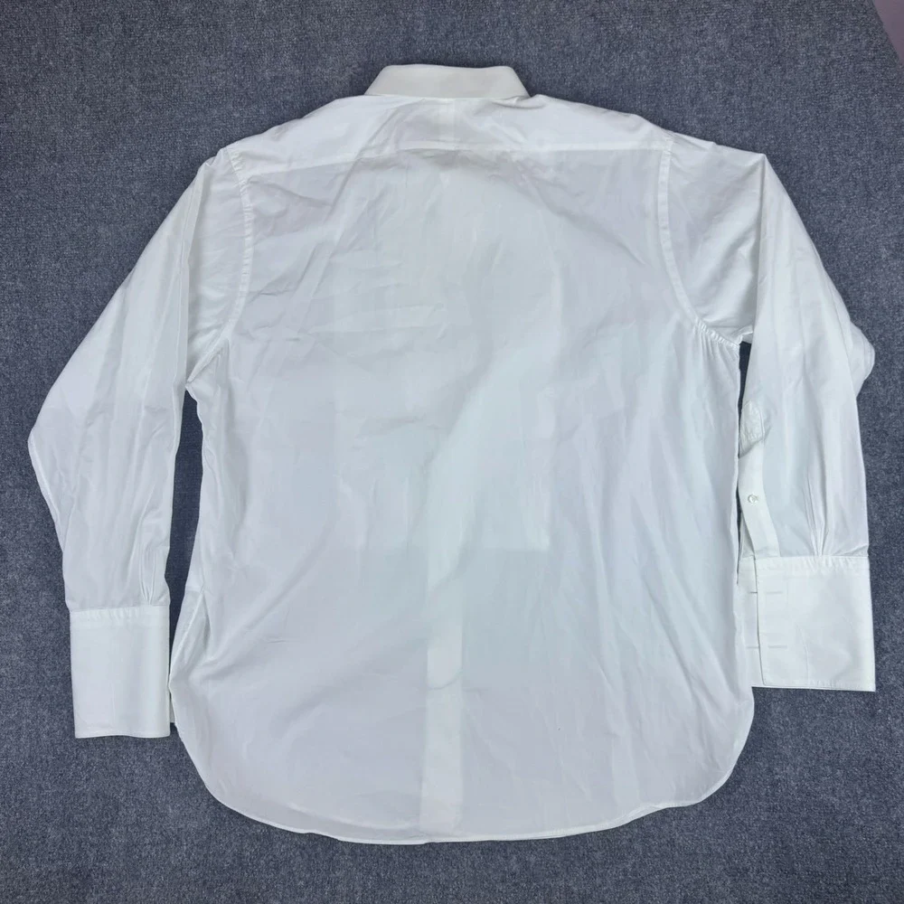 Brooks Brothers Golden Fleece Mens White Egyptian Cotton Tuxedo Shirt 18 35 - Picture 9 of 10